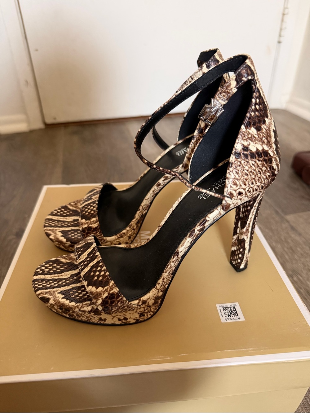 Micheal Kors Snake-Print High Heels